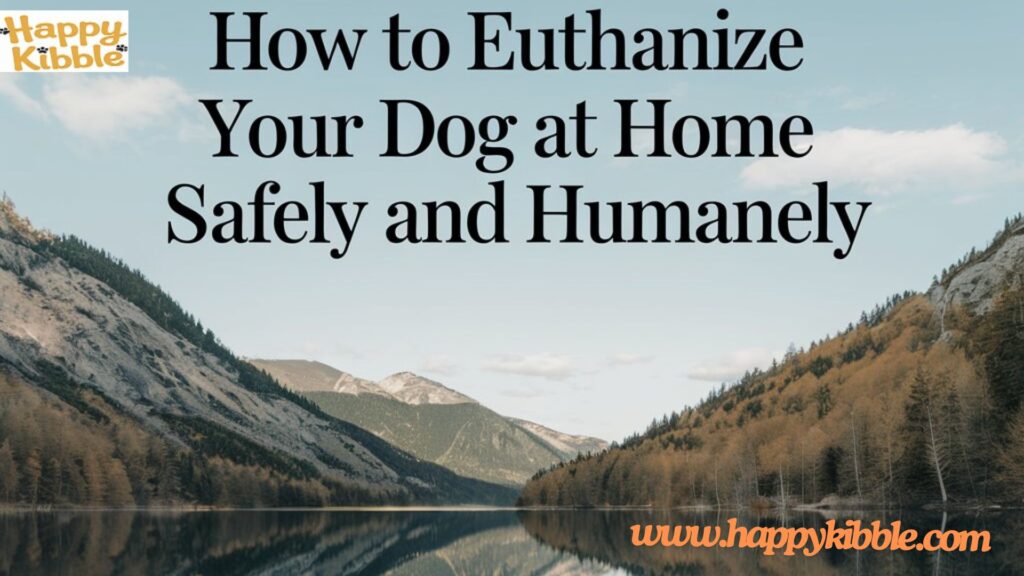 how to Euthunize your Dog at Home Safely and Humanely